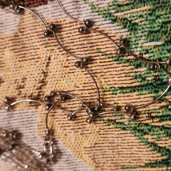 Vintage jewelry fashion lot, silver clear black - Picture 6 of 7